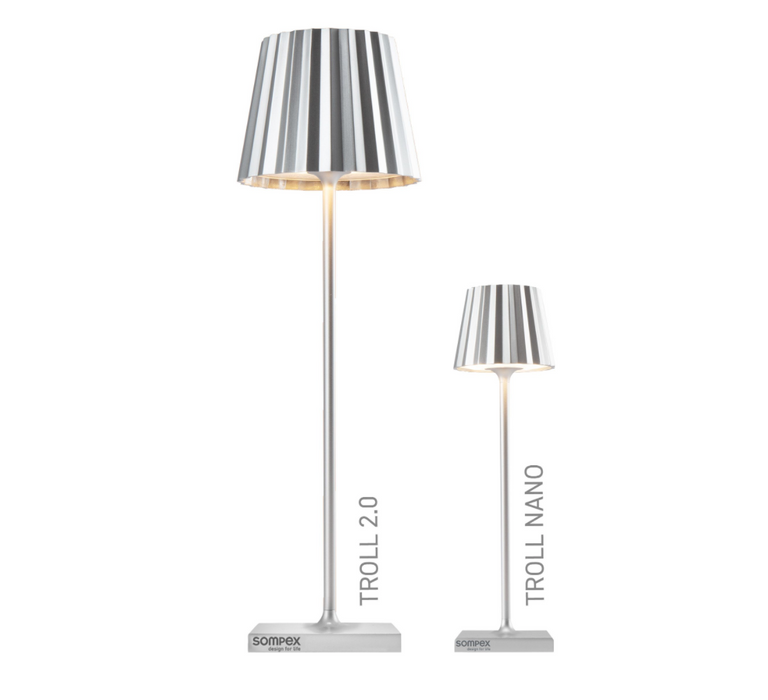 LED Lampe Troll silber